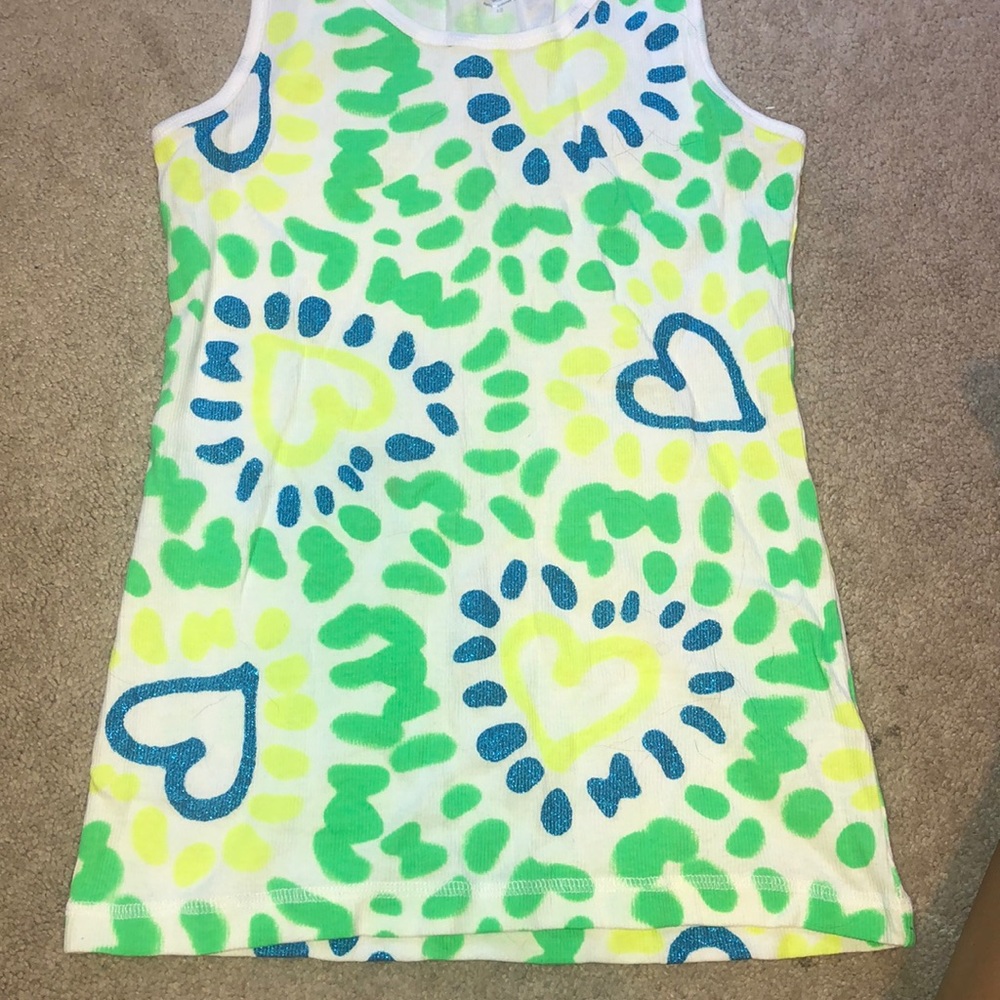 Justice heart printed tank top